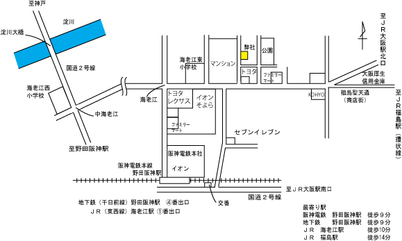 会社付近の地図